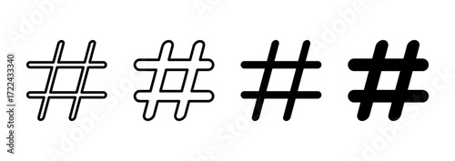 Hashtag icon vector. hashtag sign and symbol
