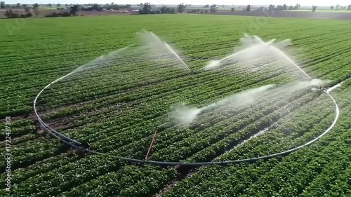 Irrigation system in agricultural field