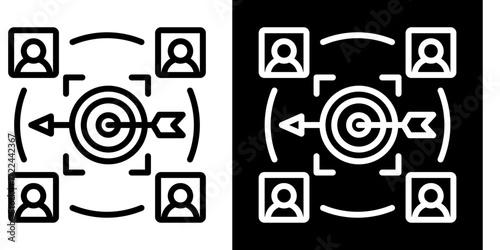 Audiences  Icon Set White Style Collection