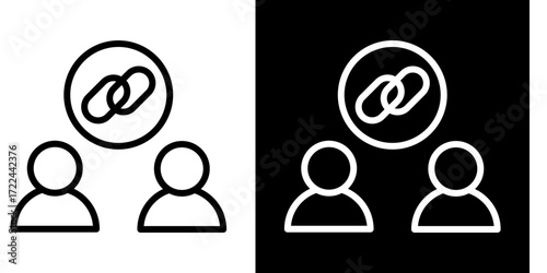 Affiliate  Icon Set White Style Collection