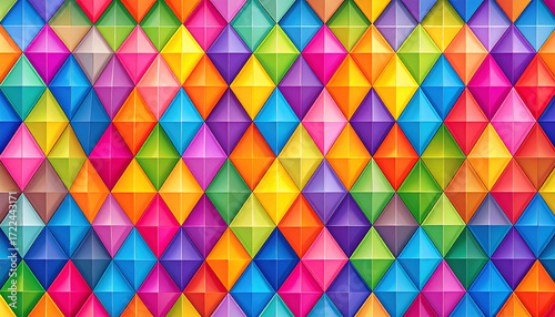 Seamless vector pattern of colorful diamonds