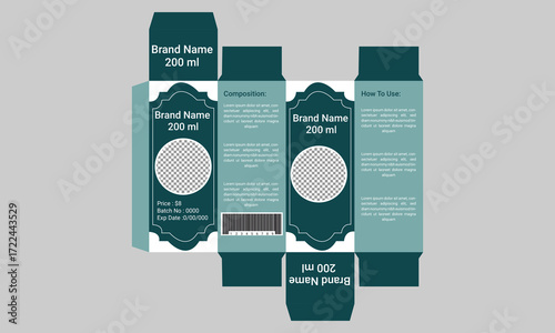 Oil Box Packaging Design Template 