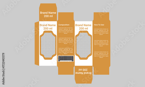 Oil Box Packaging Design Template 