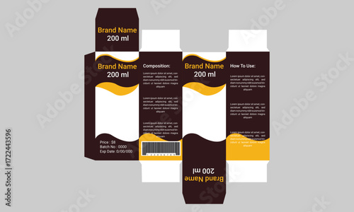 Oil Box Packaging Design Template 