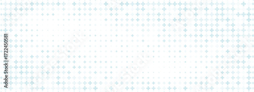 Tech backdrop for presentation, banner, booklet, brochure, leaflet.edical healthcare background. Light blue cross pattern. Math plus symbol wallpaper.