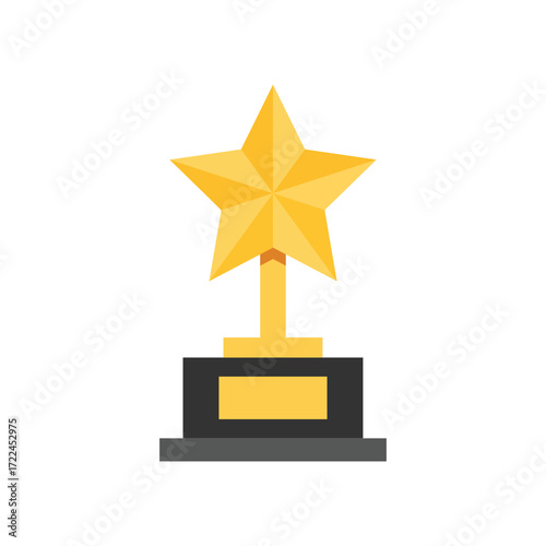 Golden star trophy, a symbol of achievement
