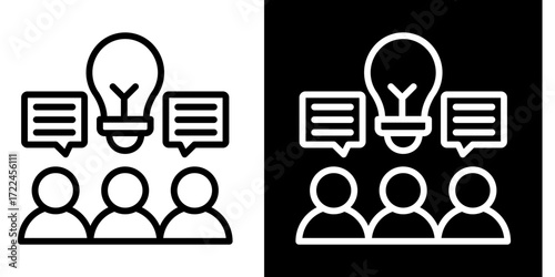 Thought Leadership  Icon Set White Style Collection
