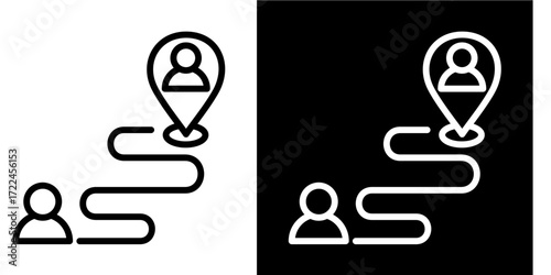 Stakeholder Map  Icon Set White Style Collection

