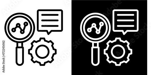 Business Diagnosis  Icon Set White Style Collection
