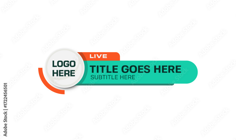 Obraz premium Modern lower third. Creative name or title bar headline layout.