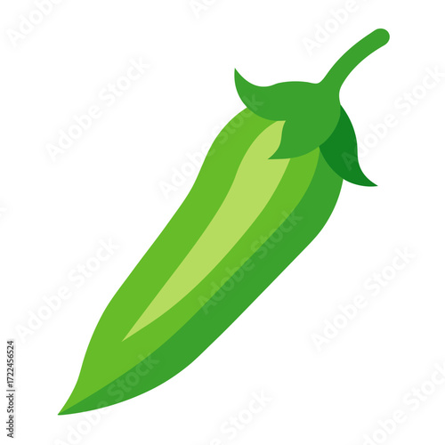okra vector art icon illustration