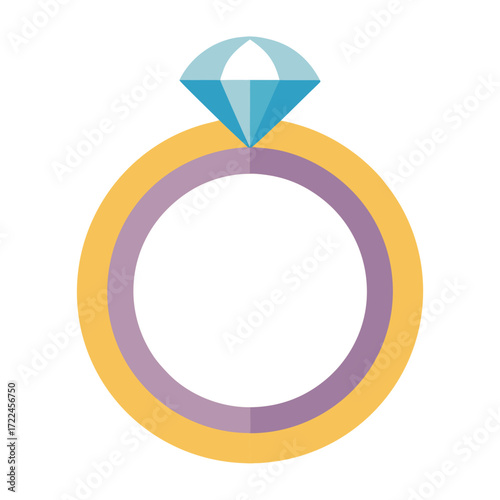 Wedding Ring Icon Vector Illustration Elegant Symbols for Love and Marriage Designs