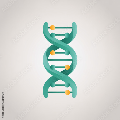 Dna strand illustration genetic code helix biology science medical research molecule double helix structure 3d model