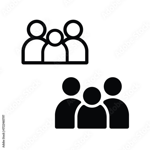 Family Logo Icon in White Artboard