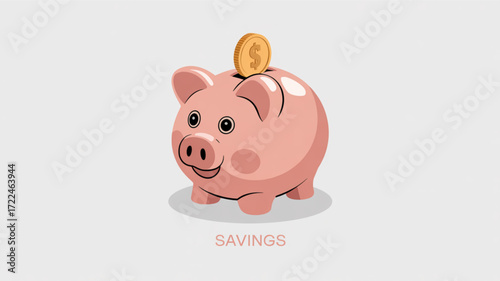 Piggy bank savings concept for financial planning and investing money for future growth and retirement fund