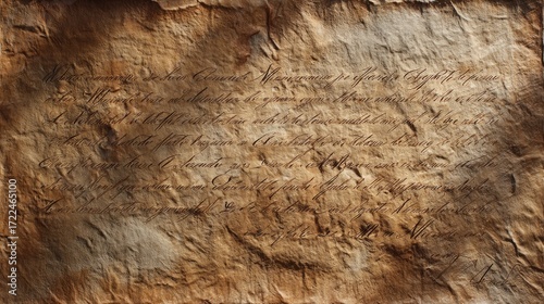 aged parchment with calligraphy shadows, uneven texture, faint lines, warm brown palette, high realism 