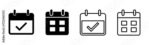 Calendar icon set. Calender symbol. calendar vector icon