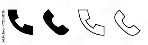 Call icon set. telephone icon vector. phone icon vector. contact us