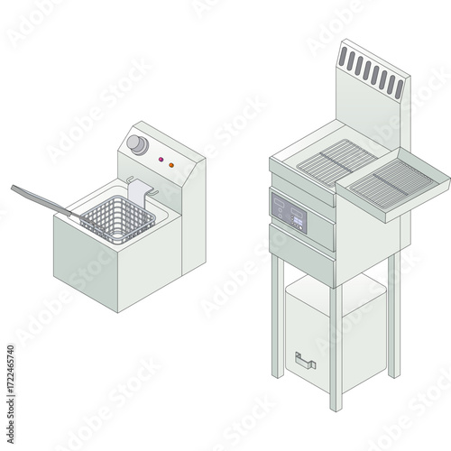 業務用のフライヤー（揚げ物器）