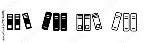 Library icon set. education icon vector
