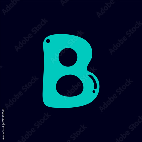 Modern Fluid Letter B Initial Icon