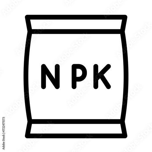 NPK Fertilizer Bag Line Icon of Fertilizers Icon Set
