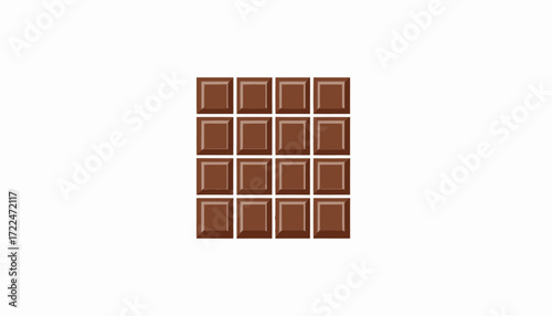 chocolate bar on white background