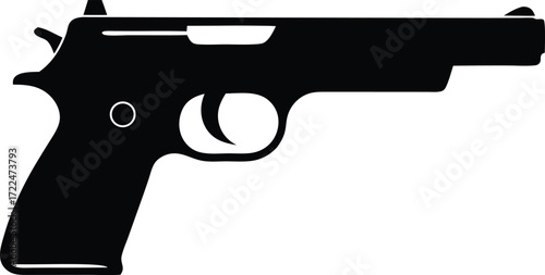 gun pistol firearm icon vector, military arm symbol illustration

