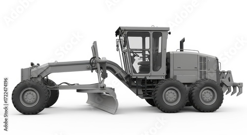 Gray grader construction equipment