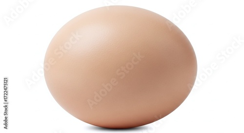 Brown Chicken Egg Isolated on White Background