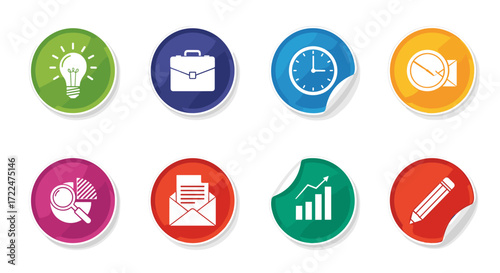 Business and Finance Icons Set for Digital and Print Media.