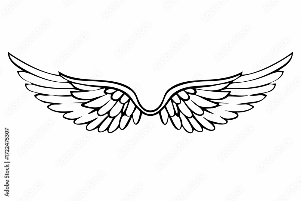 Fototapeta premium vector black wings