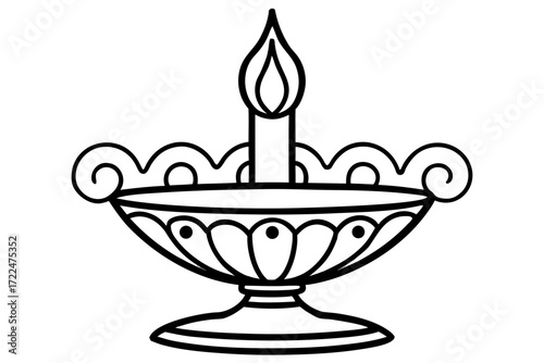 candlestick with candle
