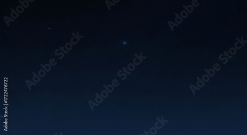 Serene Nightscape - A Crescent Moon Over a Dark Horizon.