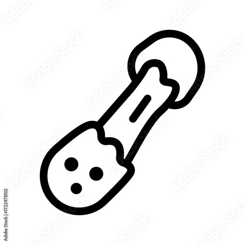 Chicken Drumette Line Icon of Appetizers Icon Set