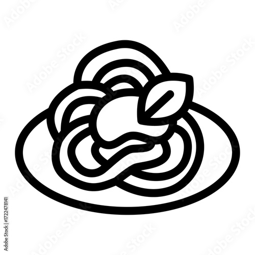 Pasta Line Icon of Main Courses Icon Set