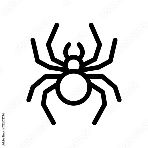 Spider Line Icon of Garden Pests Icon Set
