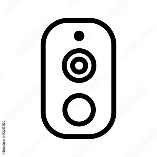 Standard Doorbell Line Icon of Video Doorbells Icon Set
