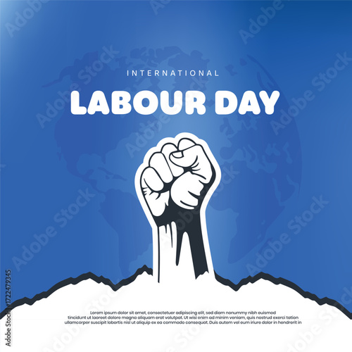happy Labour day or international workers day. Modern labour day and may day celebration design. 