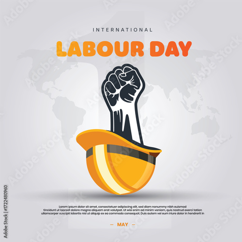 happy Labour day or international workers day. Modern labour day and may day celebration design. 