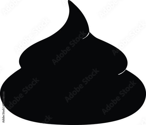 poop silhouette vector, waste feces illustration
