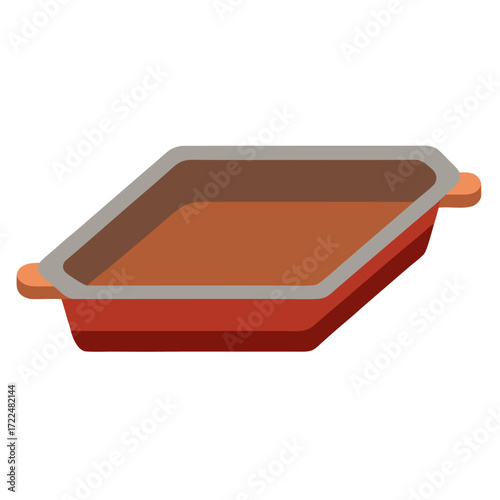 Baking tray vector on white background.