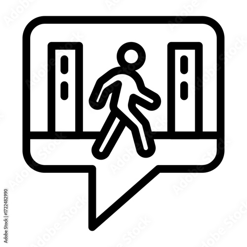 Urban Walk Snapshot Line Icon of Street Photography Icon Set