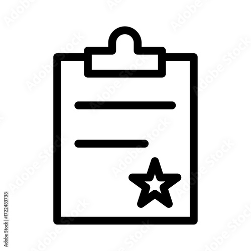Critique Checklist Line Icon of Film Critics Icon Set