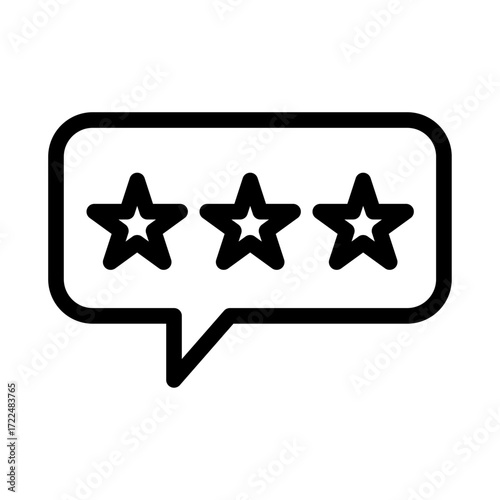 Star Rating Line Icon of Film Critics Icon Set