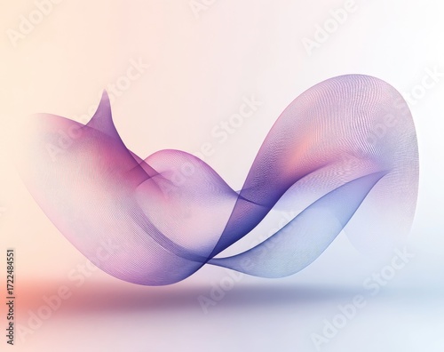 Abstract flowing lines in soft, pastel colors
