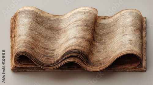 faded antique book page, curled sides, light brown surface, old archival feel, hyper realistic texture 