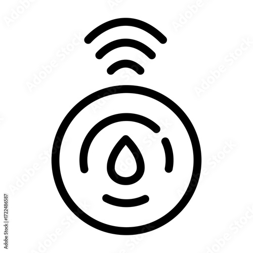 Smart Sprinkler Sensor Line Icon of Smart Sprinkler Systems Icon Set