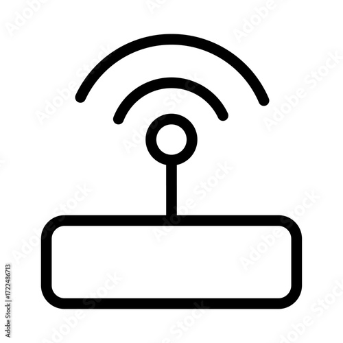 Access Point Line Icon of Home Network & Wi-Fi Icon Set