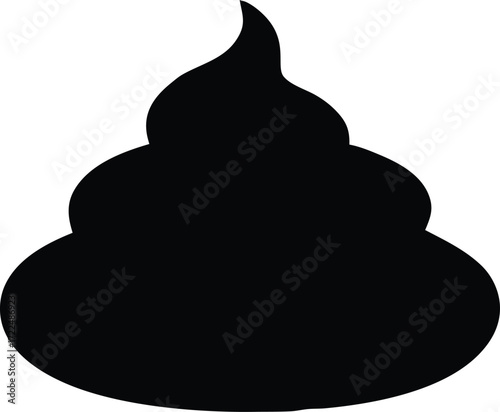 poop cartoon potty symbol vector, manure organic silhouette illustration
